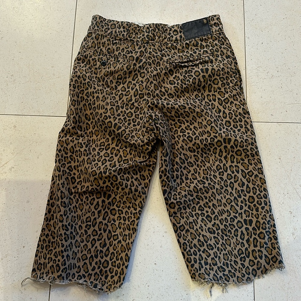 R13 leopard cropped pants 24